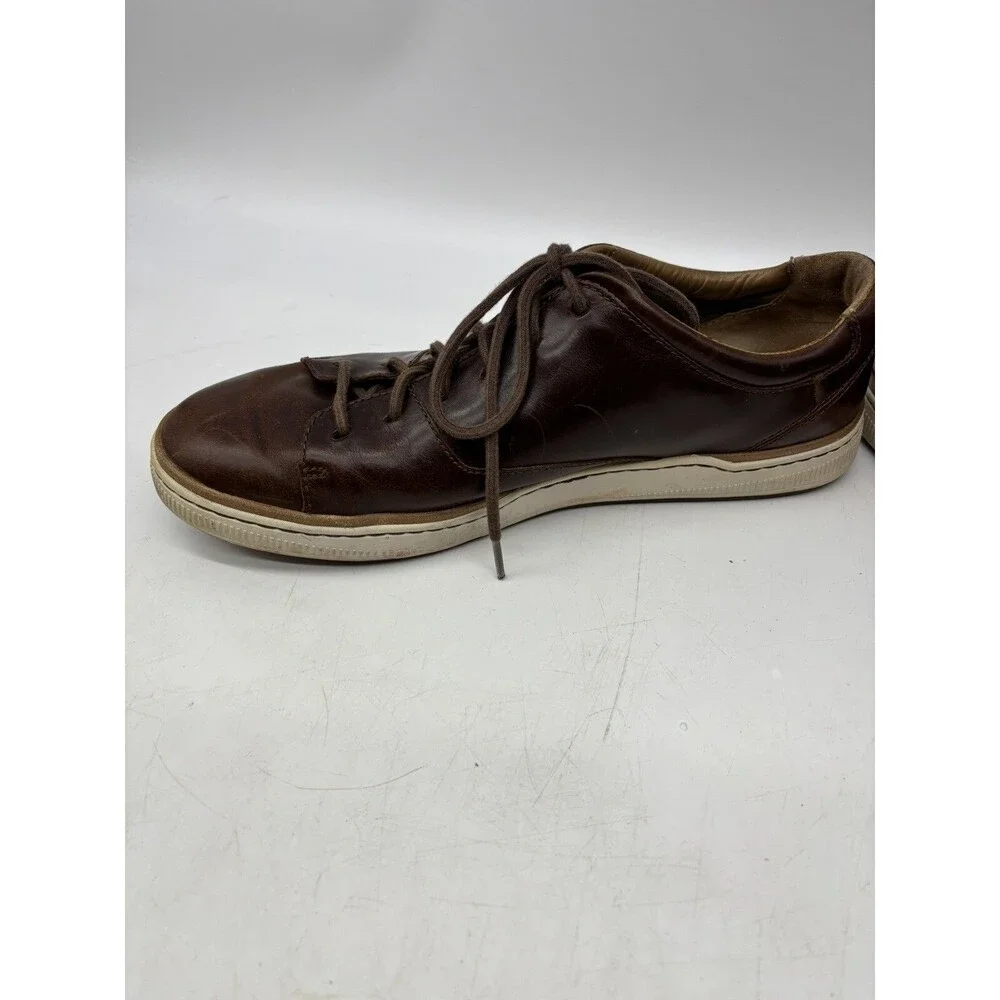 Clarks Mens Low Chestnut Brown Leather Casual Sneakers Shoes Sz 13